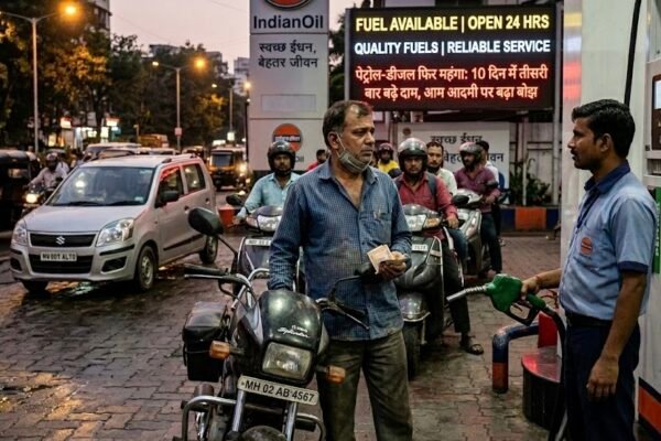 पेट्रोल-डीजल फिर महंगा: 10 दिन में तीसरी बार बढ़े दाम, आम आदमी पर बढ़ा बोझ