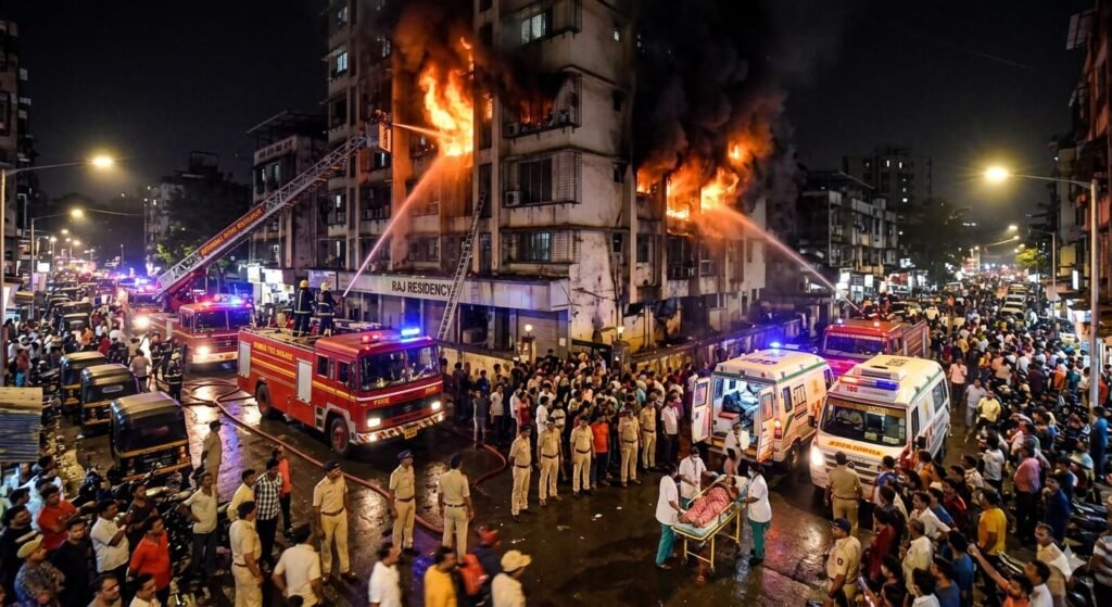 अंधेरी में इमारत में लगी आग से हड़कंप: 8 लोग घायल, सभी की हालत स्थिर