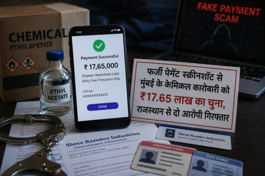 फर्जी UTR का जाल, ₹17.65 लाख की ठगी! मुंबई के केमिकल कारोबारी को बनाया निशाना, राजस्थान से 2 आरोपी गिरफ्तार