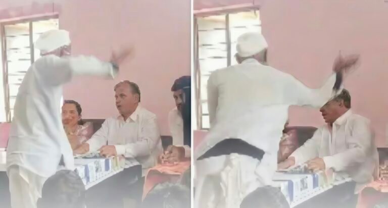 विकासकामों पर ग्रामसभा में बवाल! 70 वर्षीय बुजुर्ग ने पंचायत सदस्य को जड़ा थप्पड़